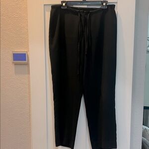 Women’s dress pants drawstring black size 10 Capri palazzo or petite